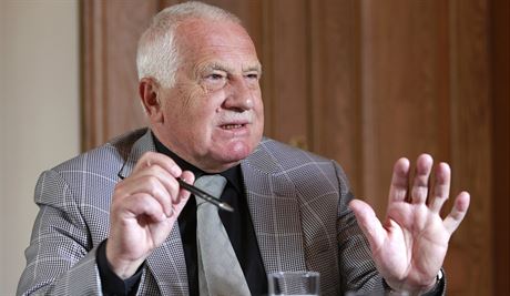 Exprezident Václav Klaus pi rozhovoru pro MF DNES. (27. 10. 2014)