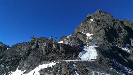 Ortler blick u horn stanice lanovky Karlesjochbahn s krsnm vhledem na Alpy...