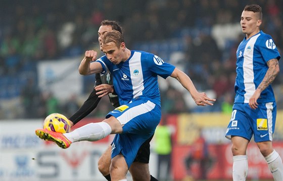 Liberecký stoper Luká Pokorný gólem pomohl k vítzství svého týmu na Hajdukem Split 1:0.