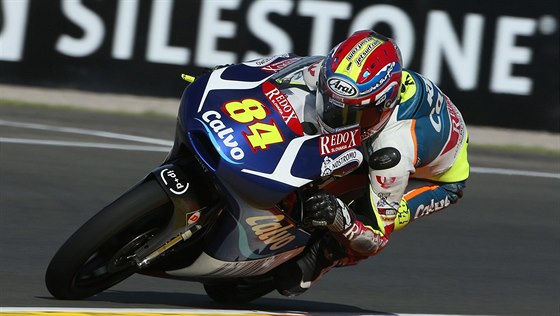 Jakub Kornfeil bhem kvalifikace tídy Moto3 na Velké cen Valencie.
