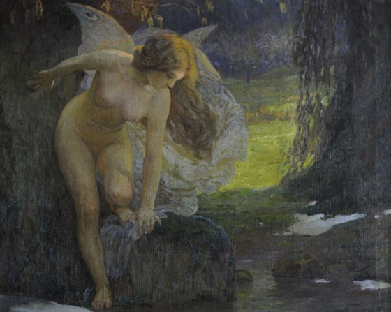 Josef Mandl, Alegorie jara, ped 1900 (Výstava Tajemné dálky, Olomouc)