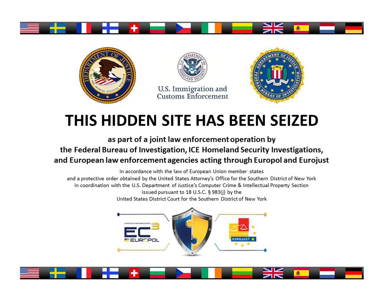 Takzvaná Silk Road 2.0 byla 6. listopadu uzav�ena vy�et�ovateli z USA a Evropy