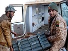 Libyjtí vojáci v Benghází (3. listopadu 2014).