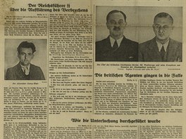 Zprva o zmaenm atenttu na Hitlera v nmeckm listu Deutsche Allgemeine...