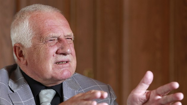 Exprezident Václav Klaus při rozhovoru pro MF DNES. (27. 10. 2014)
