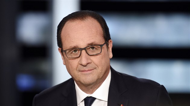 Francouzsk prezident Franois Hollande bhem pmho penosu televize TF1 (6. listopadu 2014).
