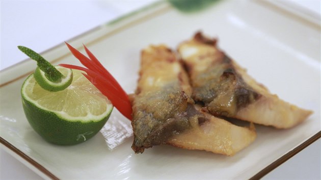"Hamachi no saikyo miso yaki" neboli peen filet ze lutoocas ryby marinovan ve sladkm miso