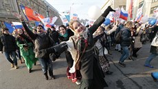 Ruský pochod My jsme jednotní podporující kremelskou politiku proel v úterý...