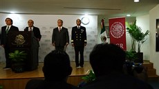 Policejní tisková konference v Mexiko City po zatení starosty José Luise...