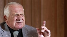 Exprezident Václav Klaus p�i rozhovoru pro MF DNES. (27. 10. 2014)