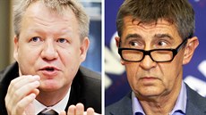 Ministr zdravotnictví Svatopluk N�me�ek a ministr financí Andrej Babi�