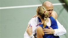 Petra Kvitová porazlla ve finále Fed Cupu německou dvojku Andreu Petkovicovou,...
