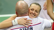 Petra Kvitová porazlla ve finále Fed Cupu německou dvojku Andreu Petkovicovou,...