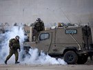 Izraelská policie krotí palestinské protesty na Západním behu (18. listopadu...