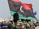 Pehlídka libyjské armády v Tripolisu (12. listopadu 2014).