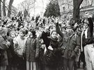 Vyhláení studentské stávky na Pírodovdecké fakult MU  Listopad 1989