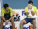 ZKLAMANÍ. Marcelo Melo a Ivan Dodig po poráce ve finále Turnaje mistr. 