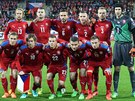 ZÁKLADNÍ SESTAVA. etí fotbalisté v utkání proti Islandu.