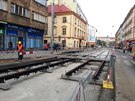 Po loské rekonstrukci tramvajové trati na Smíchov eká oprava v Evropské...
