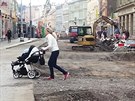 Rozkopaná tefánikova ulice