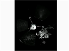 Panoramatický snímek s vloeným obrázkem Philae pro lepí orientaci, jak byl...
