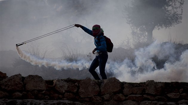 Palestinsk protesty na Zpadnm behu (18. listopadu 2014)