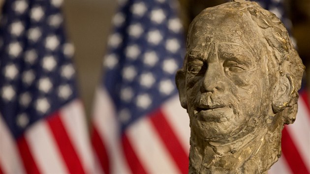 Busta bývalého prezidenta Václava Havla v americkém Kongresu.