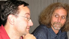 Franti�ek Jiraský vlevo jako místostarosta a Martin Krejza coby starosta...