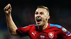 JÁSOT. Pavel Kadeábek slaví gól proti Islandu.