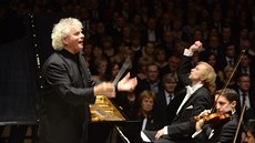 Simon Rattle a Ivo Kahánek pi zahájení Klavírního festivalu Rudolfa Firkuného