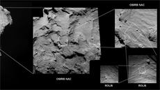 Složení snímků pořízených Rosettou a Philae ukazuje, kam vesmírná laboratoř...