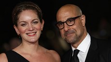 Felicity Bluntová a Stanley Tucci (Londýn, 10. listopadu 2014)