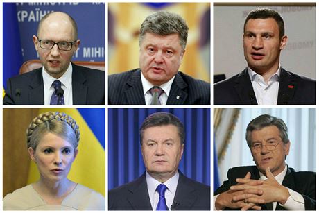 Hlavní tváe ukrajinských revolucí - protest na Majdanu z roku 2013 a oranové...