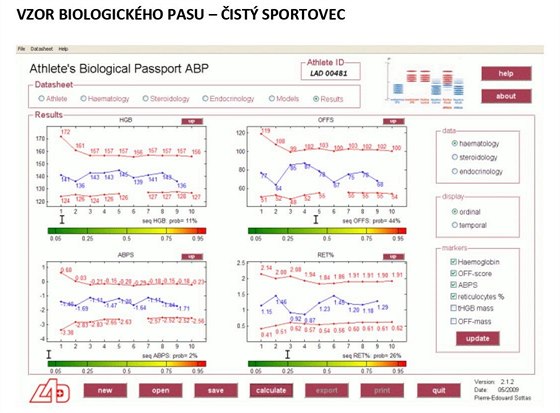 Vzorek biologickho pasu - ist sportovec