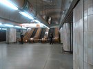 Uzavené eskalátory v metru Mstek