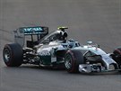 Nico Rosberg bhem kvalifikace na okruhu v Abú Zabí