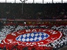 Choreo fanouk Bayernu Mnichov v zápase proti Hert Berlín
