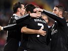 Fotbalisté Realu Madrid slaví vstelenou branku.