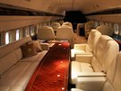 Luxusní soukromý Boeing 757 amerického miliardáe Donalda Trumpa - sedadla pro...