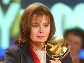 Herečka Libuše Šafránková při předávání televizních cen TýTý. (22. února 2004)