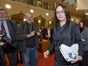 Kandidátka hnutí ANO na pražskou primátorku Adriana Krnáčová během ustavujícího...