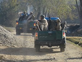 Afghnsk policie bhem operace "Hungry Lion" v okol afghnskho Bagrmu
