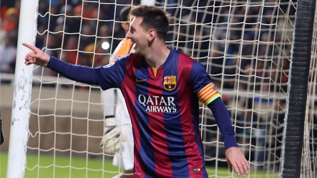 JE TAM. Lionel Messi z Barcelony slav gl. 