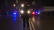 Protesty ve Fergusonu v noci na 26. listopadu 2014.