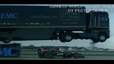 Epic World-Record Truck Jump by EMC and Lotus F1 Team