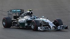 Nico Rosberg bhem kvalifikace na okruhu v Abú Zabí