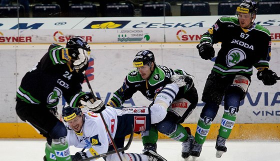 Momentka z utkání Liberec - Mladá Boleslav.