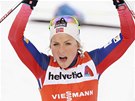 Therese Johaugová po triumfu v závod na deset kilometr klasicky ve finské