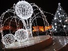 Vánoní strom na Lidickém námstí v Ústí nad Labem