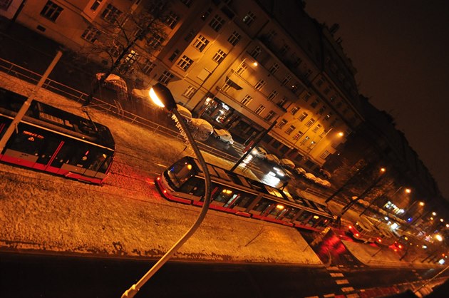 Zamrzlé tramvaje na Jugoslávských partyzán